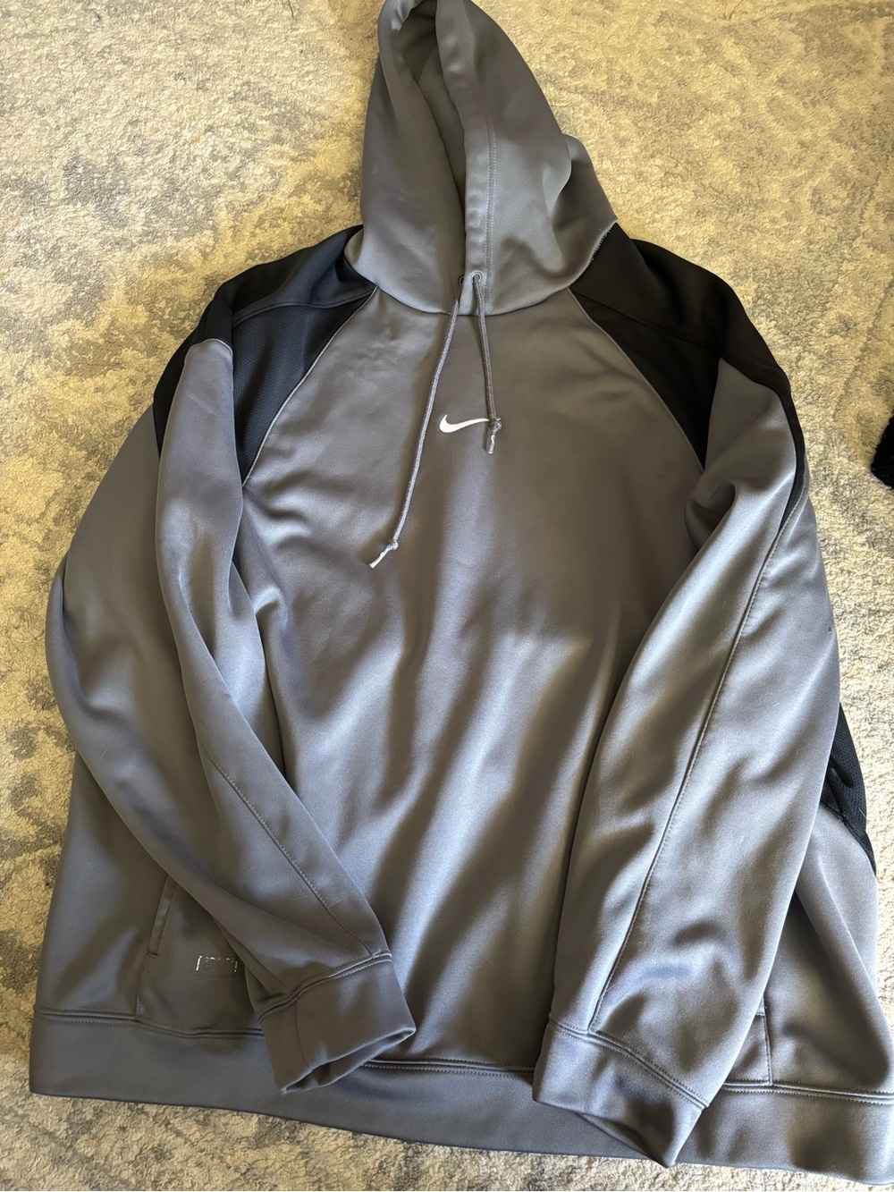 Nike Gray and Black Performance Pullover Hoodie